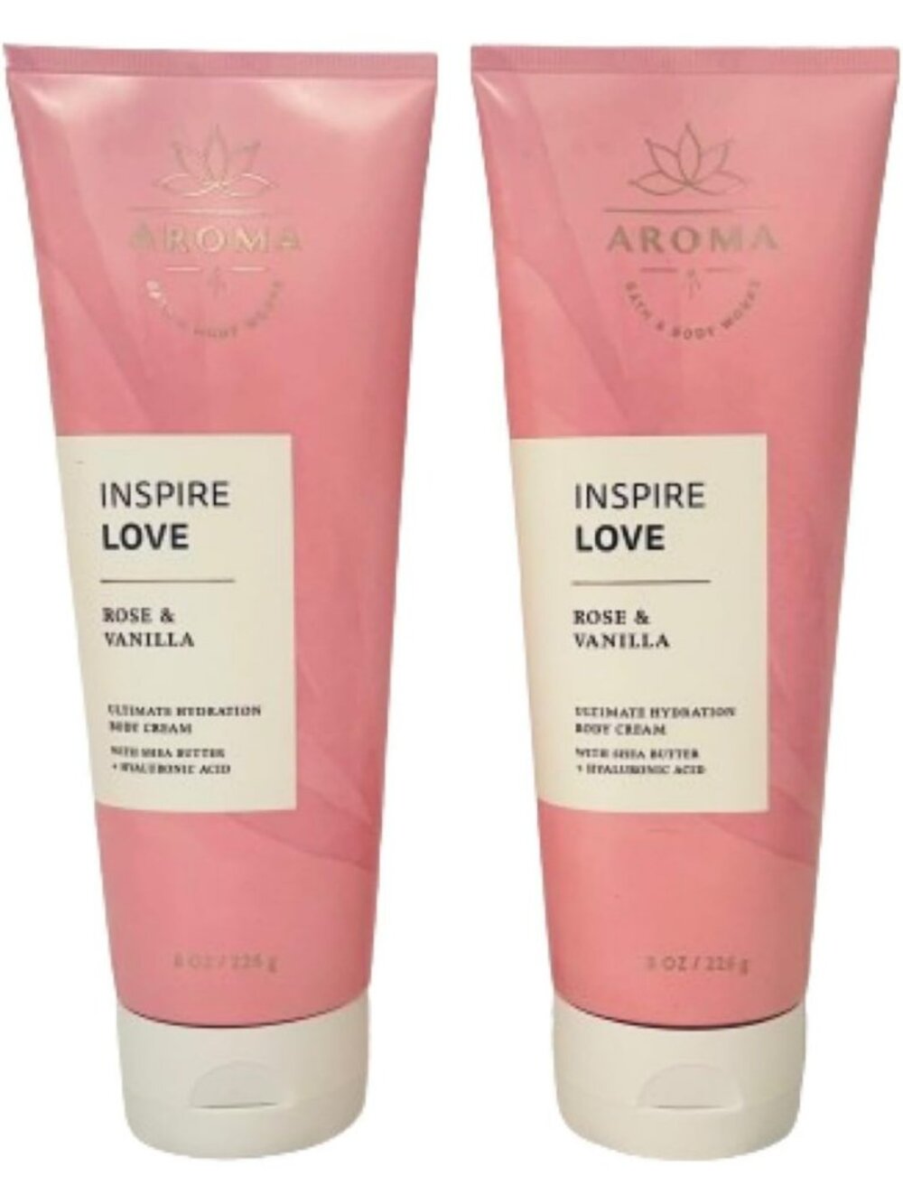 Ultimate Hydration Body Cream 2 Pack - Aromatherapy Love Rose Vanilla 8 Oz